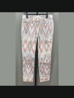 NEW Boston Proper Jeans Womens 4 brown orange aztec western preppy cowgirl